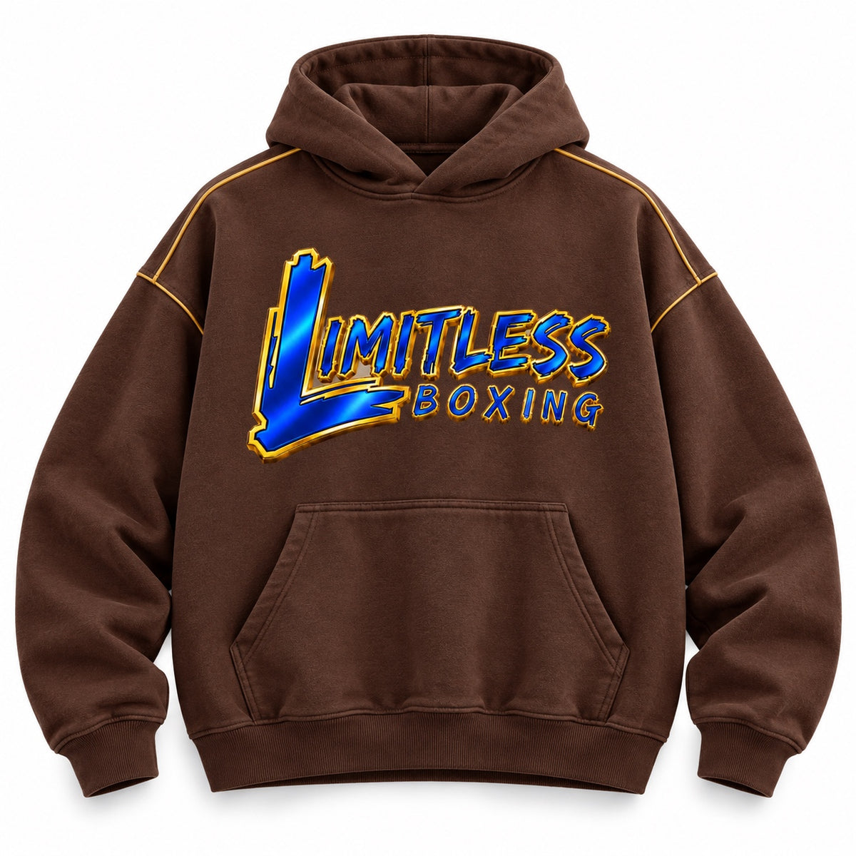 Limitless Boxing brown design mockup