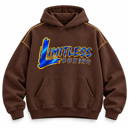 Limitless Boxing brown design mockup