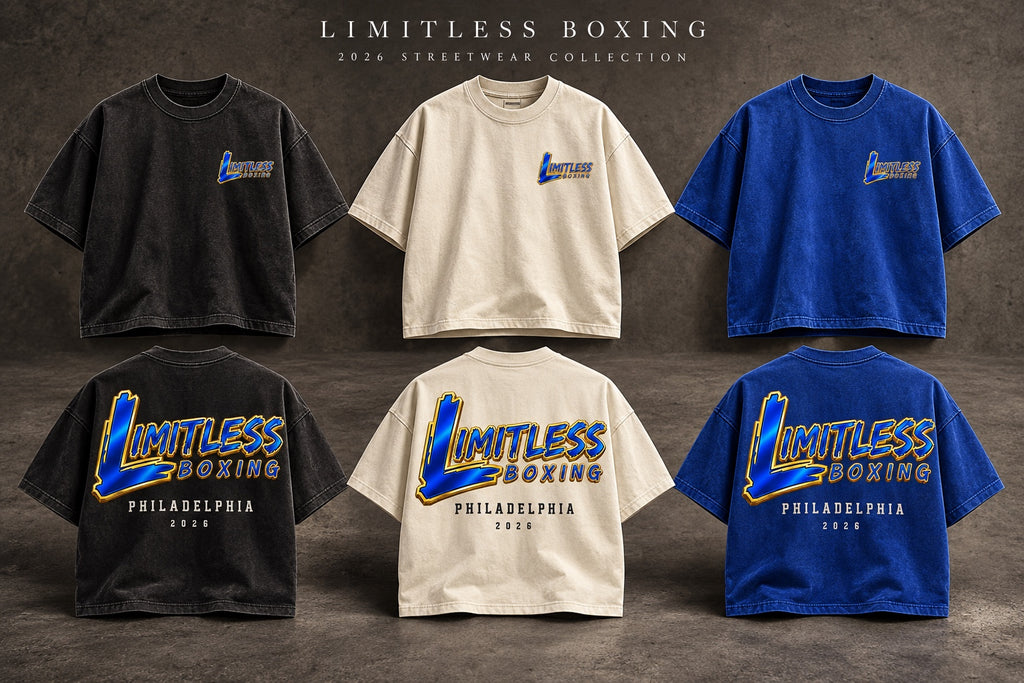Limitless Boxing lineup design mockup