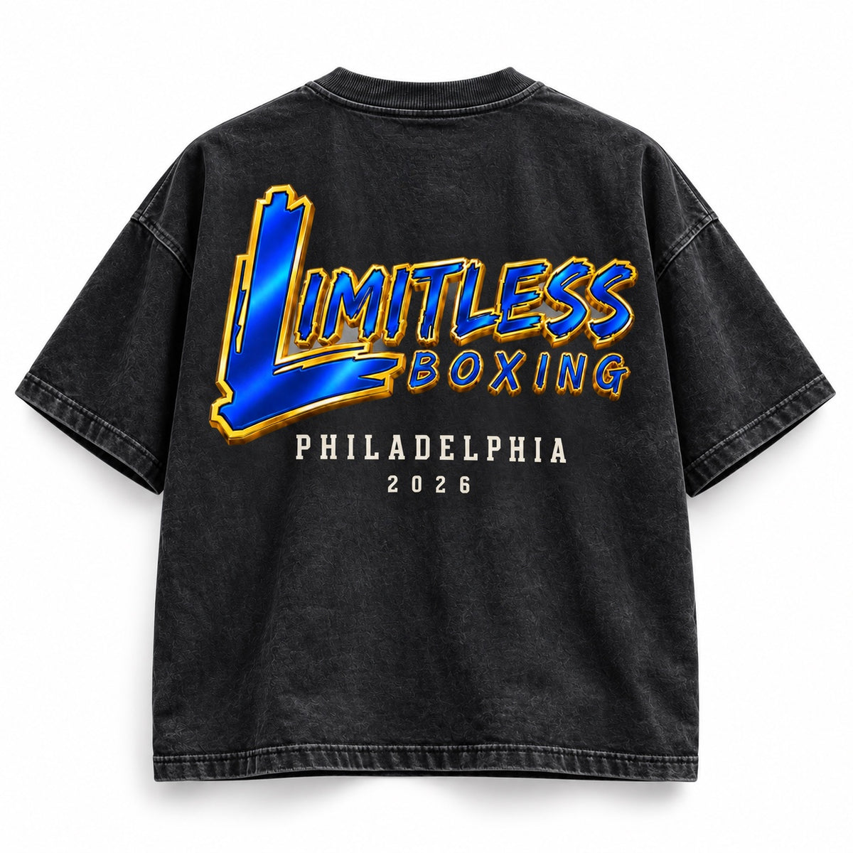 Limitless Boxing tee-back design mockup