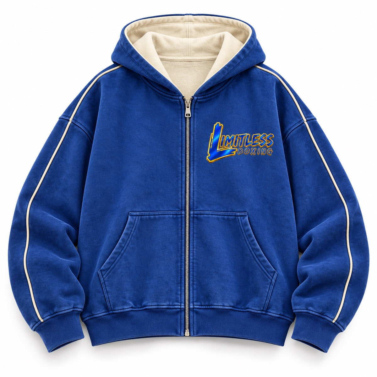 Limitless Boxing zip design mockup